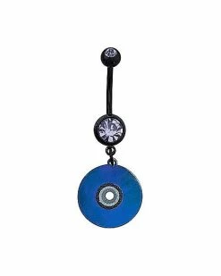Best Pirce 🎉 CZ CD Dangle Belly Ring - 14 Gauge 🌟
