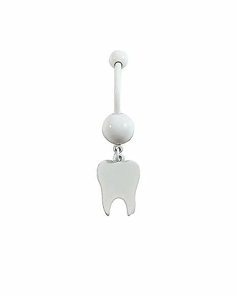 Flash Sale π Red CZ Tooth Dangle Belly Ring - 14 Gauge π₯° 4 Flash Sale π Red CZ Tooth Dangle Belly Ring - 14 Gauge π₯° - Image 2