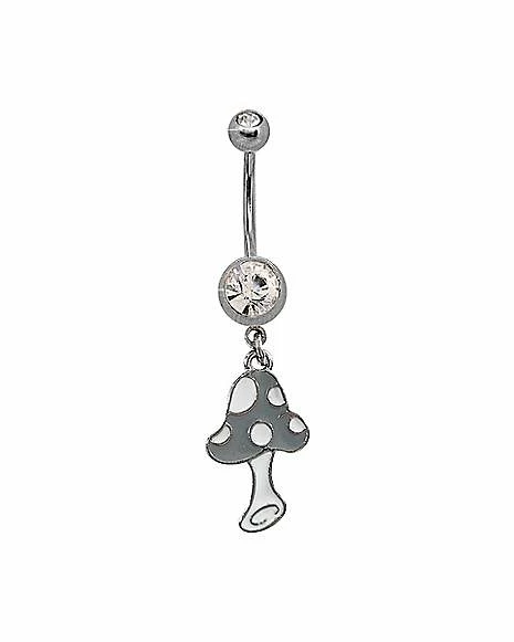 Buy 𧨠CZ Iridescent Mushroom Dangle Belly Ring - 14 Gauge π 3 Buy 𧨠CZ Iridescent Mushroom Dangle Belly Ring - 14 Gauge π