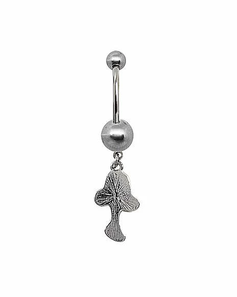 Buy 𧨠CZ Iridescent Mushroom Dangle Belly Ring - 14 Gauge π 4 Buy 𧨠CZ Iridescent Mushroom Dangle Belly Ring - 14 Gauge π - Image 2