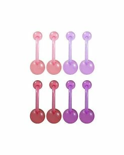 Budget ✔️ Multi-Pack Ombre Pink and Purple Belly Rings 8 Pack - 14 Gauge 🧨 -Playboy Shop 03871332 b