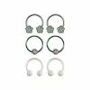Budget 🌟 Multi-Pack CZ Flower Horseshoe Rings and Captive Rings 3 Pair - 16 Gauge 😀 -Playboy Shop 03871423