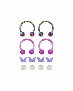 Outlet 🌟 Multi-Pack Horseshoe Rings with Extra Balls 4 Pack - 16 Gauge ⌛