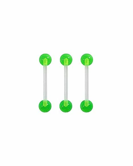 Best Pirce π₯° Multi-Pack Glow in the Dark Green Barbells 3 Pack - 14 Gauge π 3 Best Pirce π₯° Multi-Pack Glow in the Dark Green Barbells 3 Pack - 14 Gauge π
