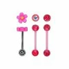 Hot Sale ✨ Multi-Pack CZ Pink Flower Barbells 3 Pack - 14 Gauge 🧨