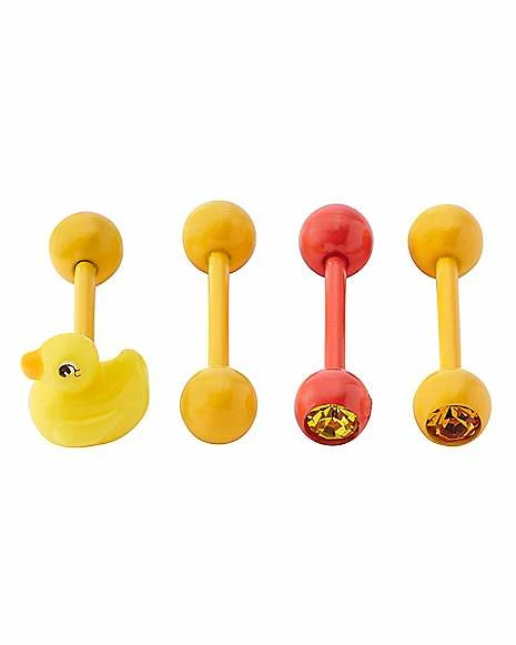 Brand new π Multi-Pack CZ Rubber Duck Barbells 4 Pack - 14 Gauge π₯ 5 Brand new π Multi-Pack CZ Rubber Duck Barbells 4 Pack - 14 Gauge π₯ - Image 3