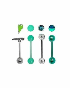 Playboy Shop 12 Budget 🥰 Multi-Pack Glow in the Dark Ghost Barbells 4 Pack - 14 Gauge 🥰