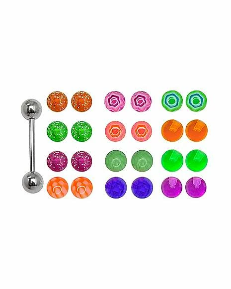 Deals β¨ Multi-Pack Neon Barbell with 24 Extra Balls - 14 Gauge π― 3 Deals β¨ Multi-Pack Neon Barbell with 24 Extra Balls - 14 Gauge π―
