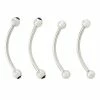 Wholesale 👍 Multi-Pack Silvertone Black Stone Curved Barbells 4 Pack - 16 Gauge ✨ 1 Wholesale 👍 Multi-Pack Silvertone Black Stone Curved Barbells 4 Pack - 16 Gauge ✨ -Playboy Shop 03871738 a
