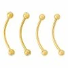 New ✨ Multi-Pack Goldtone CZ Curved Barbells 4 Pack - 16 Gauge 🎁 -Playboy Shop 03871746 a