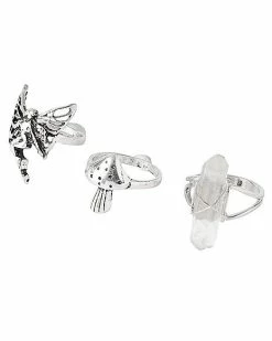 Brand new 💯 Multi-Pack Fairy Cystral Rings - 5 Pack ⭐ -Playboy Shop 03871878 b