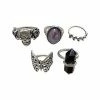Wholesale ⭐ Multi-Pack Crystal Butterfly Rings - 5 Pack 👍 -Playboy Shop 03871886