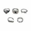 Deals ⌛ Multi-Pack Skull Domino Rings - 5 Pack ✔️ -Playboy Shop 03871910