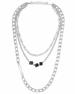 Coupon 👏 Barbed Wire Dice Safety Pin Necklace 😍 -Playboy Shop 03871951 a