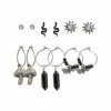 Brand new 🥰 Multi Pack Mushroom Moth Crystal Sun Hoop Dangle and Stud Earrings - 6 Pair 🛒 -Playboy Shop 03872082