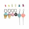 Deals 👍 Multi Pack Ice Cream Donut Lollipop Hoop Dangle and Stud Earrings - 6 Pack 🥰 -Playboy Shop 03872108
