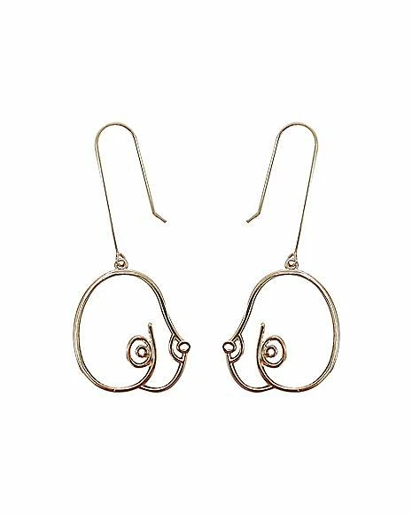 Best Sale π Goldtone Boob Outline Dangle Earrings π₯ 3 Best Sale π Goldtone Boob Outline Dangle Earrings π₯