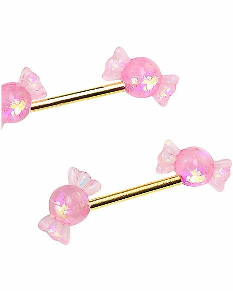 Flash Sale π₯ Pink π¬ Candy Nipple Barbells - 14 Gauge π 5 Flash Sale π₯ Pink π¬ Candy Nipple Barbells - 14 Gauge π - Image 3