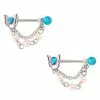 Hot Sale π CZ Butterfly Chain Dangle Nipple Barbells - 14 Gauge π€© 2 Hot Sale π CZ Butterfly Chain Dangle Nipple Barbells - 14 Gauge π€© -Playboy Shop 03872637 a
