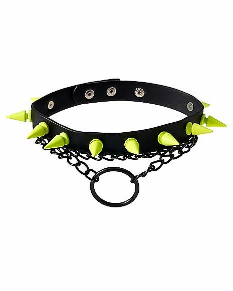 New π― Spiked Drop Chain O Ring Choker Necklace 𧨠4 New π― Spiked Drop Chain O Ring Choker Necklace 𧨠- Image 2