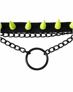 New π― Spiked Drop Chain O Ring Choker Necklace 𧨠7 New π― Spiked Drop Chain O Ring Choker Necklace 𧨠-Playboy Shop 03872686 b