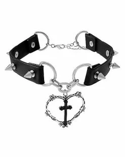 Budget π Barbed Wire Heart Choker Necklace π₯ 6 Budget π Barbed Wire Heart Choker Necklace π₯ -Playboy Shop 03872702 a