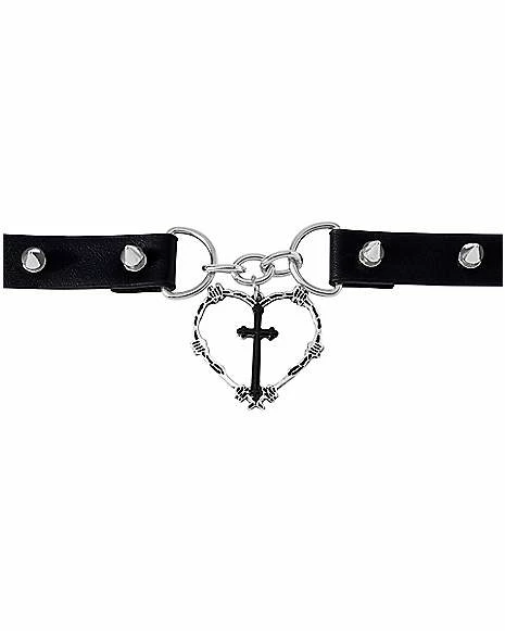 Budget π Barbed Wire Heart Choker Necklace π₯ 5 Budget π Barbed Wire Heart Choker Necklace π₯ - Image 3
