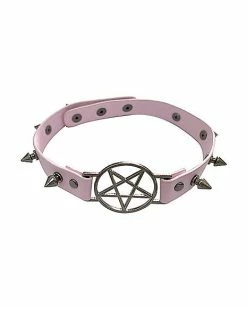 Buy ✔️ Spiked Pentagram Choker Necklace 👏