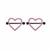 Top 10 😀 Pink and Black Heart Nipple Shields - 14 Gauge 🔔 -Playboy Shop 03873031 a