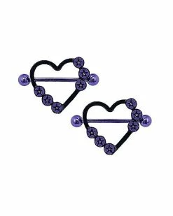 Cheapest 💯 Pentagram Heart Nipple Shields - 14 Gauge 😍