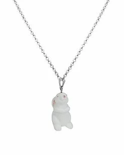 Brand new 😉 White Rabbit Chain Necklace 😉 -Playboy Shop 03873163 b