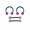 Brand new ✔️ Multi-Pack Ombre Horseshoe Rings and Pave Nipple Barbells 4 Pack - 14 Gauge 😀 -Playboy Shop 03873189