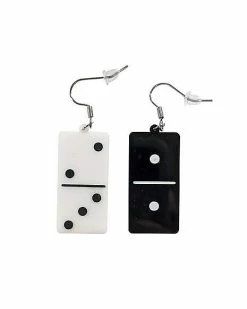 Outlet 🤩 Black and White Domino Dangle Earrings - 18 Gauge 💯