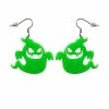 Coupon ❤️ Glow in the Dark Green Ghost Dangle Earrings - 18 Gauge ⭐ -Playboy Shop 03873536