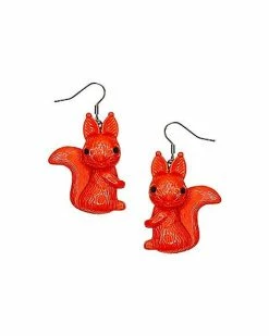Flash Sale 💯 Orange Squirrel Dangle Earrings - 18 Gauge 🎁