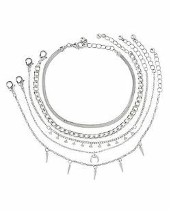 Best deal ✔️ Multi-Pack Silvertone Chain Bracelets - 5 Pack 😀