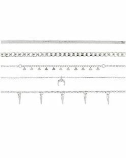 Best deal βοΈ Multi-Pack Silvertone Chain Bracelets - 5 Pack π 7 Best deal βοΈ Multi-Pack Silvertone Chain Bracelets - 5 Pack π -Playboy Shop 03873973 c
