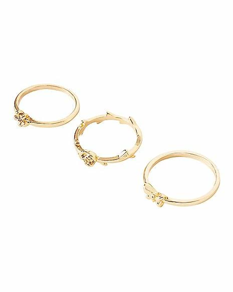 Cheap π Multi-Pack Goldtone Daisy and Flower Rings - 9 Pack π 6 Cheap π Multi-Pack Goldtone Daisy and Flower Rings - 9 Pack π - Image 4
