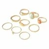 Deals 👍 Multi-Pack Goldtone Multi-Color Rings - 9 Pack 🎉 -Playboy Shop 03874013 a