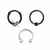 Best deal 👍 Multi-Pack Snake Captive Rings and Horseshoe Rings 3 Pack - 16 Gauge ❤️ -Playboy Shop 03874054 a