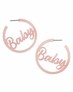 Best Sale 👏 Baby Cursive Hoop Earrings ⭐