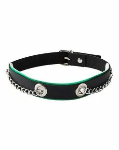 Hot Sale 👍 Green and Black Eyelet Chain Choker Necklace 🔥