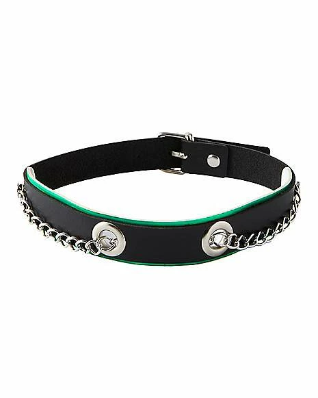 Hot Sale π Green and Black Eyelet Chain Choker Necklace π₯ 3 Hot Sale π Green and Black Eyelet Chain Choker Necklace π₯