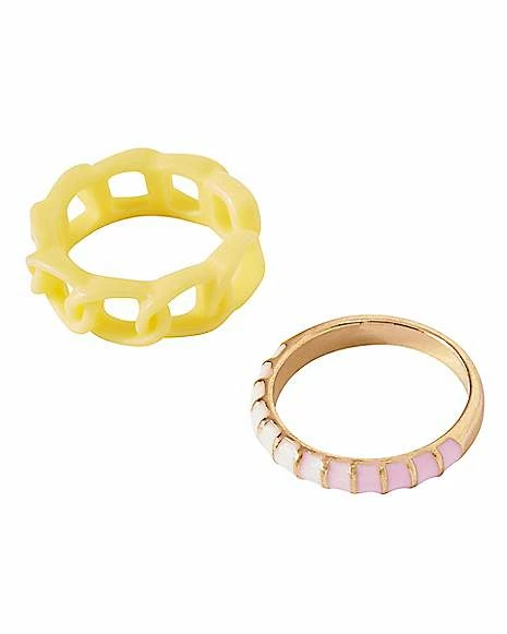 Hot Sale 🧨 Multi-Pack Alien Flower Chain Assorted Rings - 5 Pack ⌛ 5 Hot Sale 🧨 Multi-Pack Alien Flower Chain Assorted Rings - 5 Pack ⌛ - Image 3