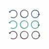 Best deal 🥰 Multi-Pack CZ Purple and Teal Hoop Nose Rings 9 Pack - 20 Gauge 😍 -Playboy Shop 03874385 a