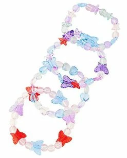 Cheap 🧨 Multi-Pack Butterfly and Star Beaded Bracelets - 4 Pack ⭐