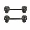 Deals 👏 CZ Black Skull Nipple Barbells - 14 Gauge 🎁 -Playboy Shop 03875721 a