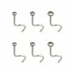 Best reviews of ❤️ Multi-Pack CZ Silvertone Nose Screws 6 Pack - 20 Gauge ✔️ -Playboy Shop 03875739 a