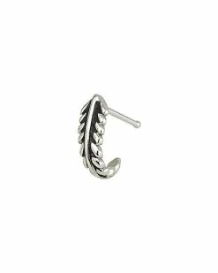 Best Pirce 🎁 Leaf Half Hoop L Bend Nose Ring - 20 Gauge 🔥
