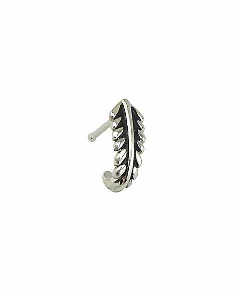 Best Pirce π Leaf Half Hoop L Bend Nose Ring - 20 Gauge π₯ 4 Best Pirce π Leaf Half Hoop L Bend Nose Ring - 20 Gauge π₯ - Image 2